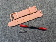 Nowy pasek Swatch 19mm silikon Beżowy + TELESKOPY!