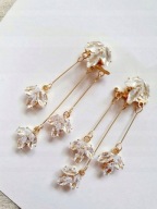 KOLCZYKI DŁUGIE WISZĄCE DIAMENTY DIAMENTAMI SEXY łezki łezkami kwiatuszki