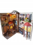 BOOK NOOK LED MINIATUROWY DOMEK PUZZLE 3D DIY MAGICZNY ŚWIAT