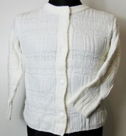 Sweter biały rozpinany długi rękaw roz.116