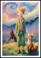 A2 PLAKAT MAŁY KSIĄŻĘ A. DE SAINT-EXUPERY MAŁY KSIĄŻĘ NA POLANIE Z LISKIEM