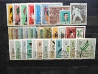 POLSKA Zestaw Znaczków Kasowanych z Klejem bez Podlepek z Rocznik 1963