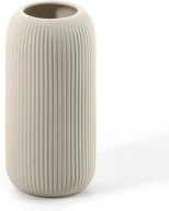 WAZON CERAMICZNY BIAŁY 20CM RYFLOWANY NOWOCZESNY MINIMALISTYCZNY
