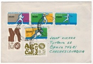 Meksyk 1984 Koperta Znaczki sport igrzyska olimpijskie Olimpiada minerały