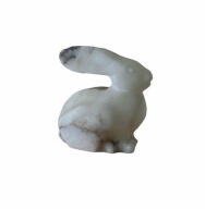 Zając (królik) ręcznie rzeźbiona, marmurowa figurka (alabaster)