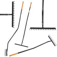 GRABIE GRABKI DO LIŚCI TRAWY METALOWE Z METALOWYM TRZONKIEM OGRODOWE