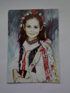 Danuta Muszyńska - Zosia w stroju krakowianki - pocztówka z 1983