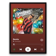 Plakat z ramą 30x40cm Bestia Young Igi muzyka polski rap |Pomysł na Prezent