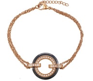 -30% BRANSOLETKA 22MM STAL 316L CERAMIKA KOLKO CELEBRYTKA 17-19CM