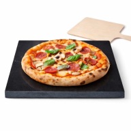 KAMIEŃ DO PIZZY DO GRILLA GRANITOWY 3W1 + ŁOPATKA MOCNY 37 X 35 CM