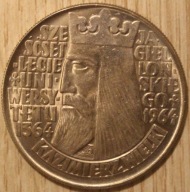 10 ZŁ ZŁOTYCH 1964 KAZIMIERZ WIELKI - NAPIS WYPUKŁY, PIĘKNY STAN