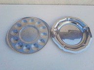 taca talerz na jaja okrągłe stal nierdzewna inox 2szt DAGRENNE 18/8-10 (28)