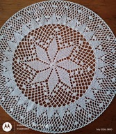 Serwetka .szydełk.na obręczy met.50 cm