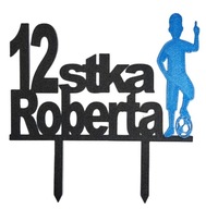 topper na tort dekoracja personalizacja PIŁKARZ !!WYBÓR KOLORÓW
