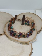 Zoisyt...Bransoletka handmade z miedzi i energią naturalnego Zoisytu