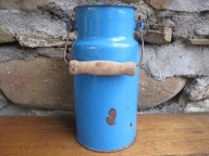 Stara SYGNOWANA Emaliowana kanka _2 L_VINTAGE PRL