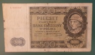 Banknot 500 złotych 1940 okupacja Polski