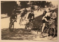 Wyścig kolarski na Mazowszu, okolice legionowa 1928 rok REPRODUKCJA