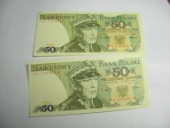 50 zł 1988 HA 2 sztuki kolejne numery