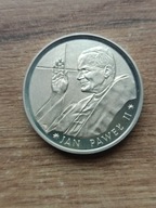 POLSKA MONETA 10000 ZŁ 1988 JAN PAWEŁ cienki krzyż MENNICZA srebro gruba