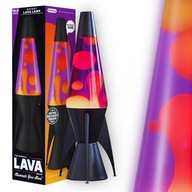 Lampa Lava Rakieta Czarna Oryginał Żółty Wosk Fioletowy płyn Piękna Retro