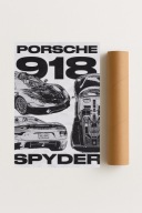 Plakat bez ramy 21x30 cm Porsche 918 Spyder – moc i elegancja