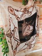 Biaggini Charles Vögele chusta chustka jedwabna jedwab silk 100x100cm