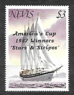 NEVIS -zdobywca Pucharu Ameryki-jacht "Stars & Strips" 1987 ** Mi 461(2201)