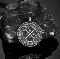 Wisior Kompas Talizman Vikinga ze Splotami Słowiańskimi