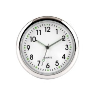 Zegar Kwarcowy na Deskę Rozdzielczą Auta - Biały Zegarek + Uchwyt na Kratkę