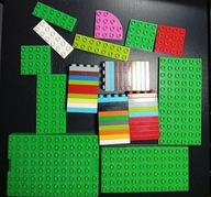 LEGO DUPLO MIX PŁYTEK BUDOWLANYCH PŁYTKA 2X4 40666 PŁYTKA 4x4 14721 I INNE