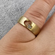 AAA Pierścionek obrączka złota stal chirurgiczna średnica 19 mm