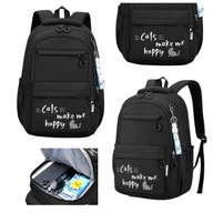 PLECAK SZKOLNY MŁODZIEŻOWY WIELOKOMOROWY POJEMNY DUŻY CZARNY 45 L