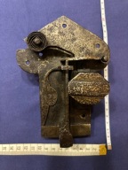 barokowy zamek do starej skrzyni, drzwi lub mebla ładny stan brak klucza /4