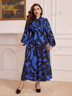 Okazja !_NOWA luksusowa WYSMUKLAJĄCA czarno-szafirowa sukienka maxi_50/52