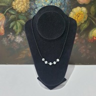 Minimalistyczny naszyjnik czarno-biały 44 cm lekki nowoczesny