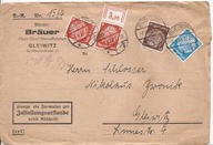 GLIWICE GLEIWITZ -koperta firmowa + korespondencja -obieg 1933 rok