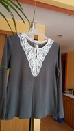 Bluzeczka z koronkowym dekoltem UK16/EU44 !!
