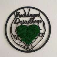 Serce chrobotkiem, prezent na dzień babci i dziadka