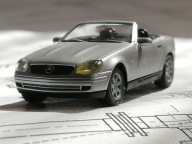 ~*~ ORYGINALNY HERPA..MERCEDES-BENZ SLK I CABRIO (R170)..SREBRNY METALIK~*~