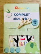 Elefun Komplet niemowlęcy 100% naturalny bawełna pingwin Rozm. 86 cm 12-18m