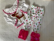 Komplet święta renifer 80 9-12m bluzka spodnie