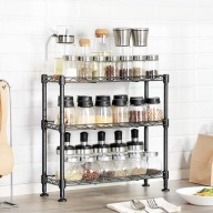 STOJAK NA PRZYPRAWY PÓŁKA KUCHENNA 3 POZIOMY ORGANIZER CZARNY