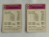 Gra towarzyska Fortuna (Żoliborz) karty własności hotel Total + Terminus