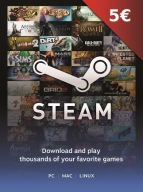 Steam Gift Card 5 EUR - Steam Karta Podarunkowa - Europa