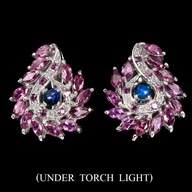 GRANATY CZARNY OPAL KOLCZYKI