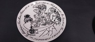 Kolekcjonerski Talerz czarno biały Gustavsberg 1974
