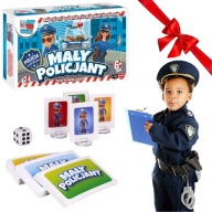 GRA PLANSZOWA MAŁY POLICJANT LIZAK POLICJA ZABAWKOWY DWUSTRONNY DLA DZIECI