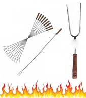 Kije na ognisko grilla widełki KIJE na kiełbasę POLSKI PRODUCENT 10x 120cm