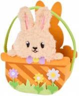 KOSZYCZEK WIELKANOCNY FILCOWY DLA DZIECKA ZAJĄCZEK KOSZYK NA WIELKANOC